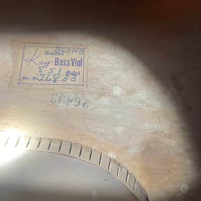 Kay S-51 Chubby Jackson Upright Bass 1951 - Blonde image 5