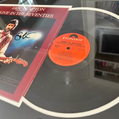 Autographed Eric Clapton Timepieces Vol. II Live in the Seventies 1988 Framed image 3