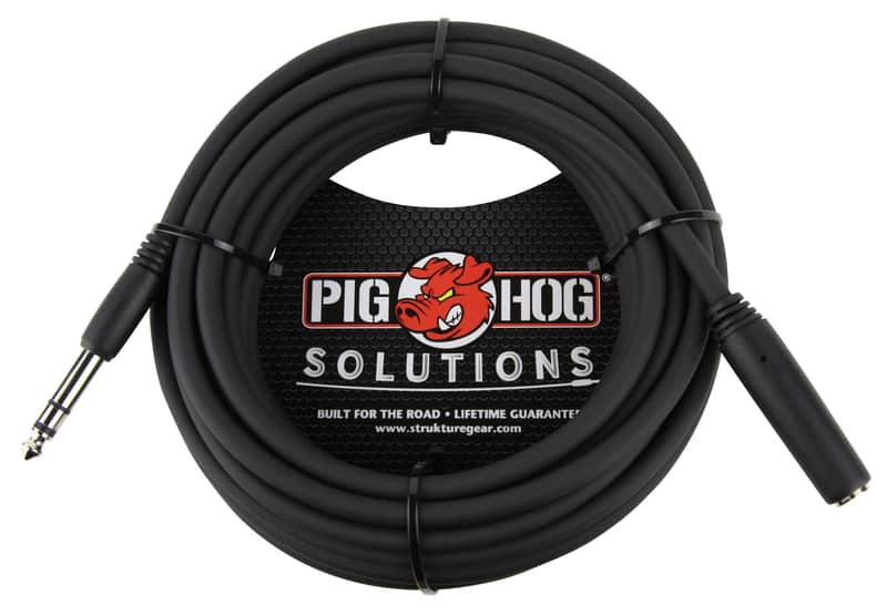 Pig Hog PHX14-25 1/4" TRS Headphone Extension Cable - 25' image 1