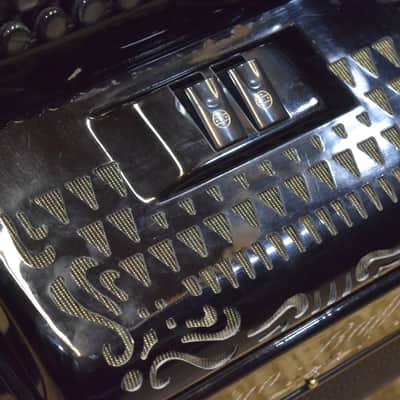 Dino Baffetti Super I 2-Row 8-Bass 21-Treble Button D/C# Black Diatonic Accordion w/Bag image 16