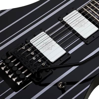 Schecter Synyster Custom Gloss Black w/Silver Pin Stripes image 4