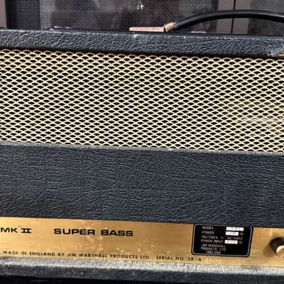 78 Marshall JMP 1992 Super Bass 2-Channel 100-Watt Guitar / Bass Amp Head 1978-Black image 10