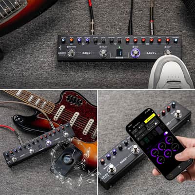 LEKATO Multi Effects Guitar Pedal, Guitar Effects Pedal with 36 Presets, Editable 4 Modules, Amp, Chorus, Delay, Reverb, IR CAB, Tuner, BT Connection, Music Recording image 12