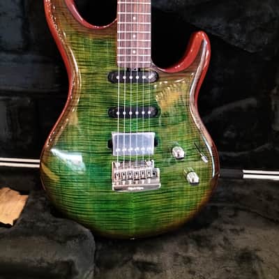 MUSIC MAN Luke 3 HSS Lusciou Green Flame Fi Ro Ma image 1