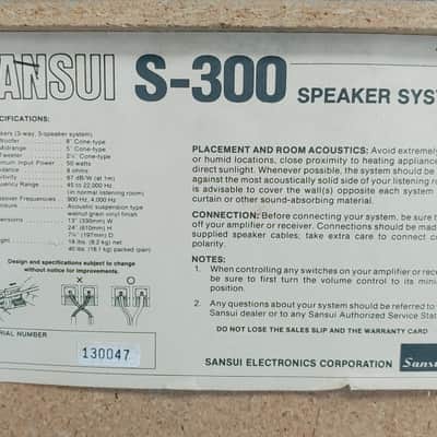 Pair of Vintage Sansui S-300 3-Way Home Stereo Speakers image 12