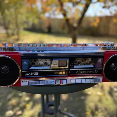 Sanyo MR-WV2(R) Rare Vintage MINT Cassette Boombox Getto blaster Serviced JDM image 2