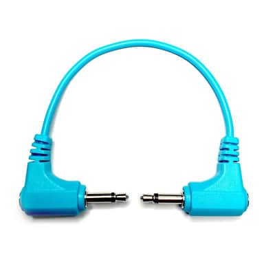 Tendrils Cables Stakkas Right Angled Eurorack Patch Cable (60cm - Cyan) image 2