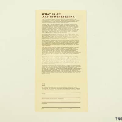 What Is An ARP Synthesizer? Postcard Promo Mailer arp 2500 VINTAGE SYNTH DEALER image 3