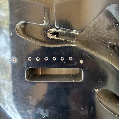 MJT Stratocaster body vintage style SSS - Black nitro over surf green metallic partsCaster project image 5