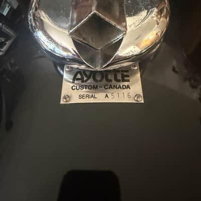 Ayotte Custom 20” Bass Drum Ray Era 1998 - Piano Black image 7