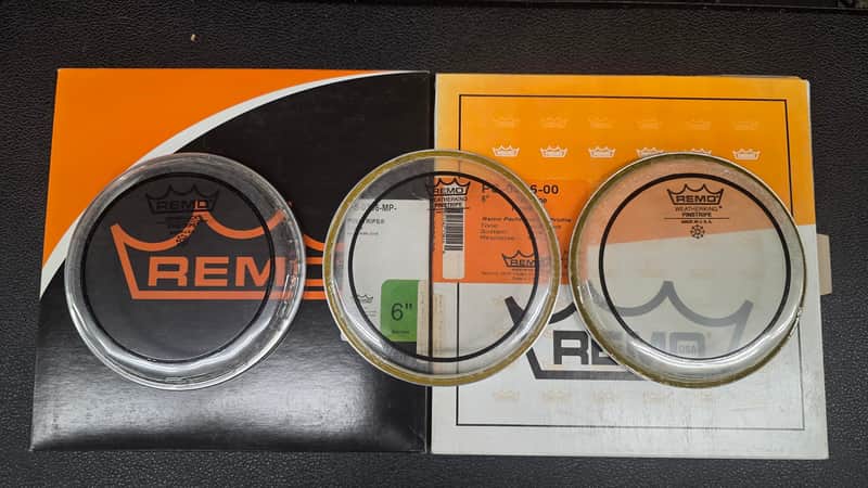 New Remo 6" Clear Pinstripe drum heads (3 total) image 1