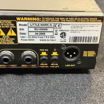 Markbass Little Mark III 500W Light Weight Bass Head, Excellent Condition image 9