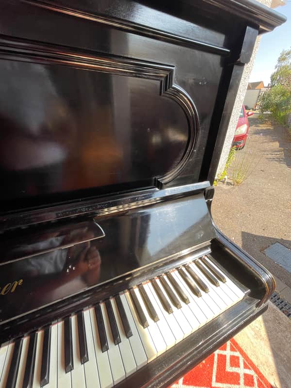 HUGE! RARE  ANTIQUE Bluthner German Upright Grand Piano 1882 Walnut Blüthner image 1