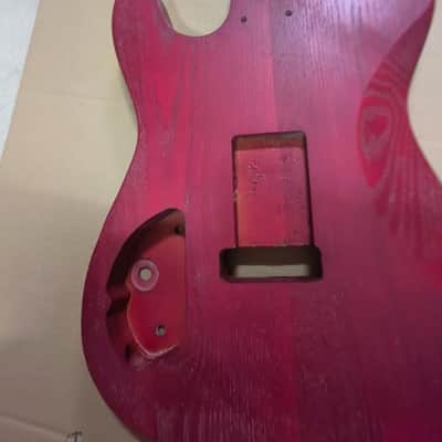 HH Red Thinline Telecaster Tele Style Guitar Body image 3