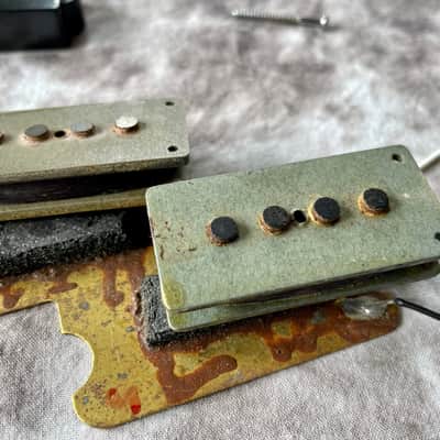 1970s Fender Precision Bass pickup set. Needs repair image 5
