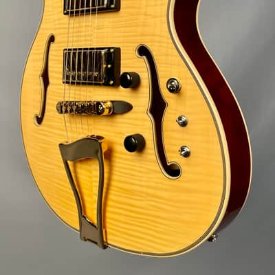 Eastwood Classic 6 TA PH Languedoc Anastasio Style Hollowbody Natural image 7