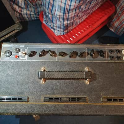 Vox AC-30/6 Twin Top Boost 3-Channel 30-Watt 2x12" Guitar Combo 1963 - 1965 - Black with Brown Diamond Cloth image 8