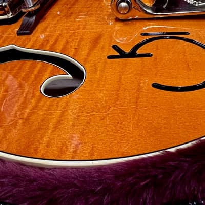 Gretsch G6120T-55 Vintage Select '55 Chet Atkins Hollow Body with Bigsby 2016 - Present - Vintage Orange Stain image 17