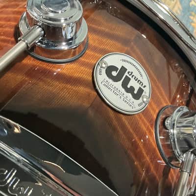 DW Collector's Series Exotic Snare Drum - 6.5x14 - Candy Black Burst Over Vavona image 3