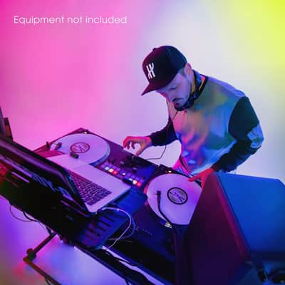 Gravity FDJT 01 DJ Desk with Adjustable Loudspeaker and Laptop Trays image 13