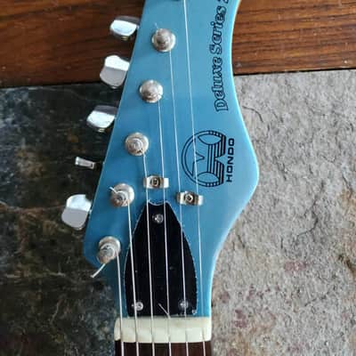 Hondo Deluxe Series 767 HH flying V vintage '80s - blue image 5