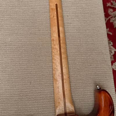 Fender American Select Stratocaster Exotic Quilt Rosewood Channel Neck2014 - Iced Tea Burst image 8