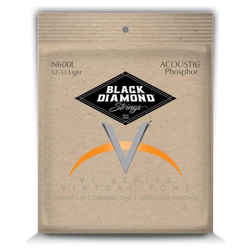Black Diamond 600 Phosphor Bronze Premium Acoustic Guitar Strings - Light - 12-53 image 1