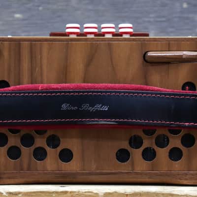 Dino Baffetti 85 LN Eight Bass Series 21-Button Walnut Diatonic Accordion w/Case image 8