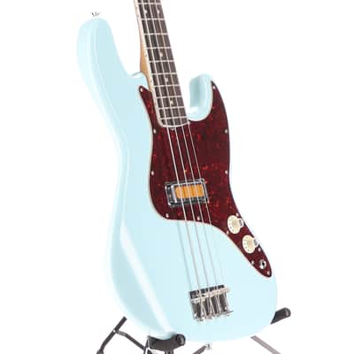 Fender Certified Pre-Owned Gold Foil Jazz Bass, Ebony Fingerboard, Sonic Blue (O12) (09859) image 3