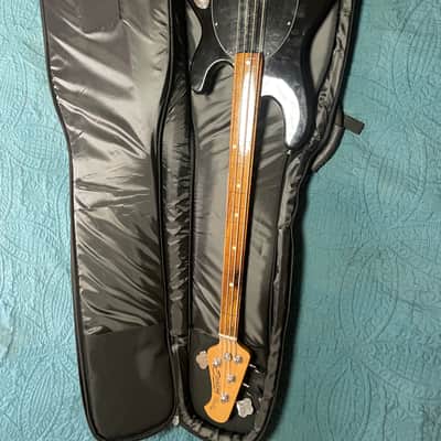 Sterling by Music Man Stingray Ray34 Converted Fretless - Black & Gig Bag image 11
