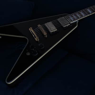 ESP Paul Smith Flying-V (Unique Mini/Traveller Guitar) - See-Through Black image 1