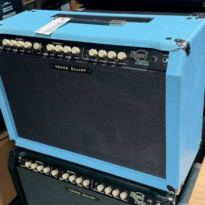 Trace Elliot C50 Speed Twin Combo 1995 - killer combo in Green & Blue Tolex all NOS & never used. image 20