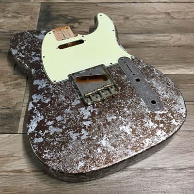 Made to Order - FRANCHIN Mars guitar body Impressionist METALLIC LEAF (Gold/Silver/Copper/Bronze texture) Basswood Poplar Telecaster-Tele-T-Style Made in Italy image 3