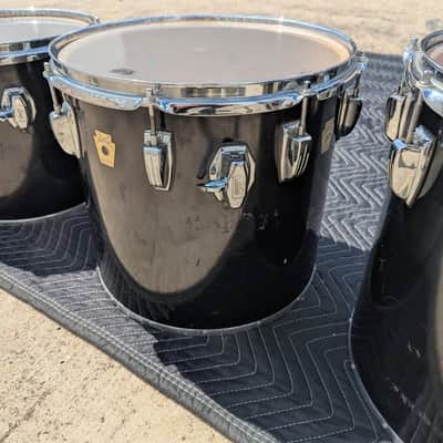 Ludwig Concert Tom Set - 13, 14, 15, 16" - Black Cortex Wrap image 3