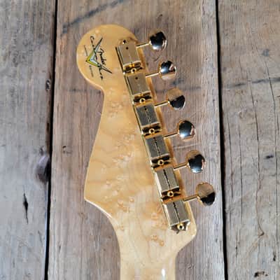 Fender  Stratocaster Neck Limited Edition Custom Shop 2022 Birdseye Gold Tuners - Natural image 7