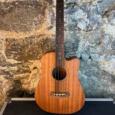 Gold Tone M-Bass/FL Micro 23" Scale Fretless Acoustic/Electric Bass Natural image 2