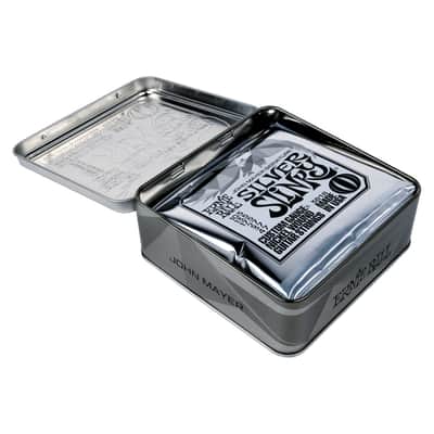 Ernie Ball John Mayer Silver Slinky Electric Guitar Strings 3-Pack Tin 10.5-47 Gauge image 3