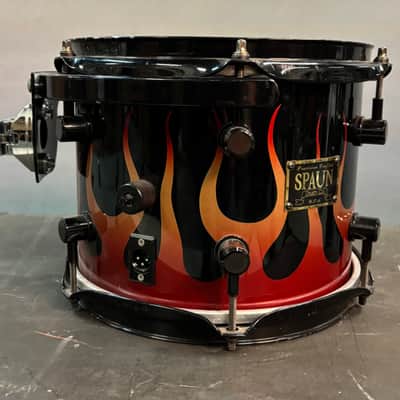Spaun 22/22/8/10/12/14/16/6.5x14" Drum Set w/ May Mic System - Flame On image 11