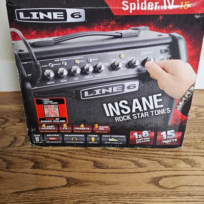 Line 6 Spider IV 15 15-Watt 1x8" Digital Modeling Guitar Practice Amp 2009 - 2016 - Black image 1