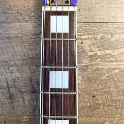Custom Hand-painted LP Style Guitar - Blue/Purple Splatter Finish image 17