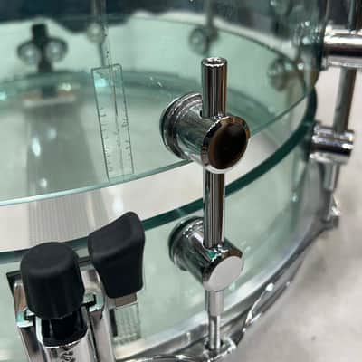 Spaun 7X14" Slotted Acrylic Snare Drum (314-1174) 2000's - Coke Bottle image 11
