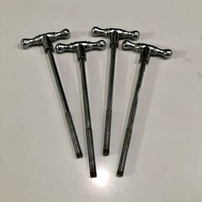 [Set of 4] Unknown Vintage Bass Drum Tension Rods and Claws, MIJ? image 8
