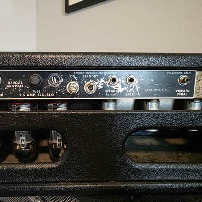 Fender Showman Head 1966 - Black with Blue mesh image 7