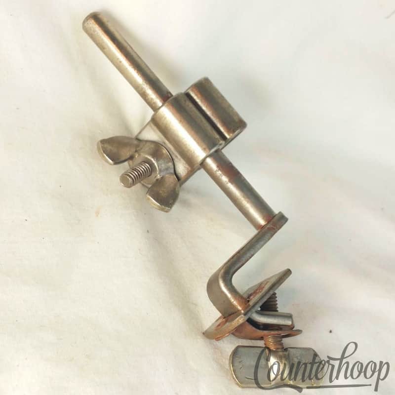 *Ludwig Cowbell Mount +Angle Rod Receiver Attachment Clamp-On Bass Drum Hoop 30s image 1