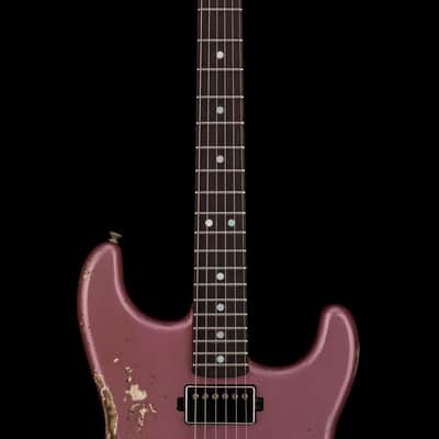 Fender Custom Shop 1966 Stratocaster SH Heavy Relic - Aged Burgundy Mist Metallic #88392 image 5