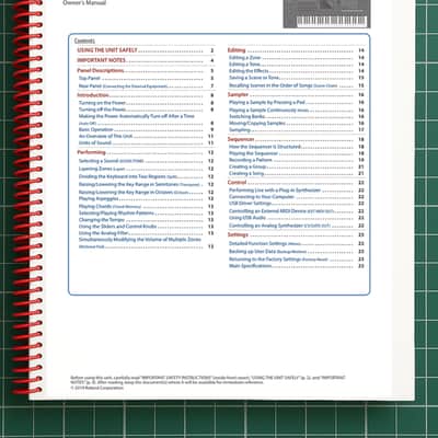 Roland Fantom 6 — 14 in 1 Owners Manual User Instructions — 478 Pages — USA Made