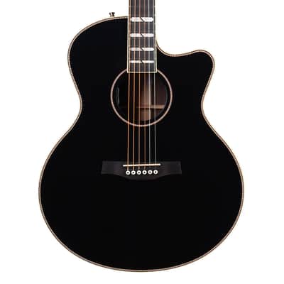 Godin Connaisseur MJ Blk RW A/E Guitar Mini-Jumbo - Black - Open Box image 1