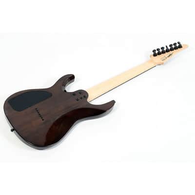 Legator Ninja 7 String Super Shred Series Electric Guitar Regular Black Burl image 2