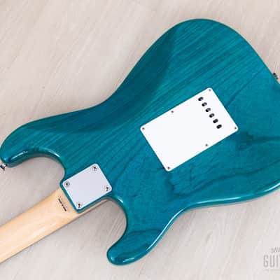 2012 Fender '62 Stratocaster ST62/ASH/MH Transparent Blue + Headstock Near-Mint, Japan MIJ image 14