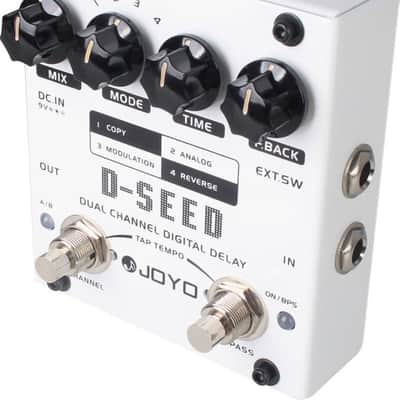 Joyo D-SEED Dual Channel Digital Delay Pedal w/ Power Supply and 2 Patch Cables image 6